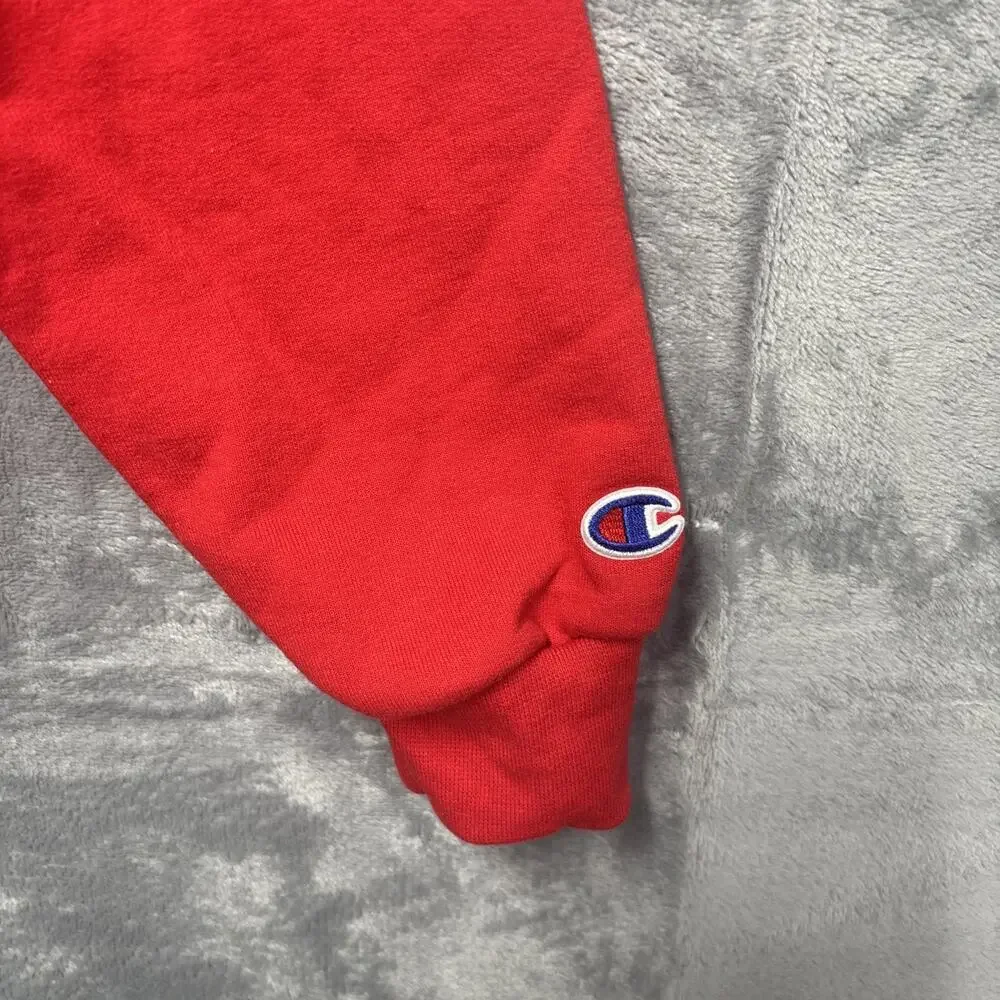 Champion Ole Miss Rebels Red Sweatshirt Crewneck Pullover Size Medium - Picture 4 of 7